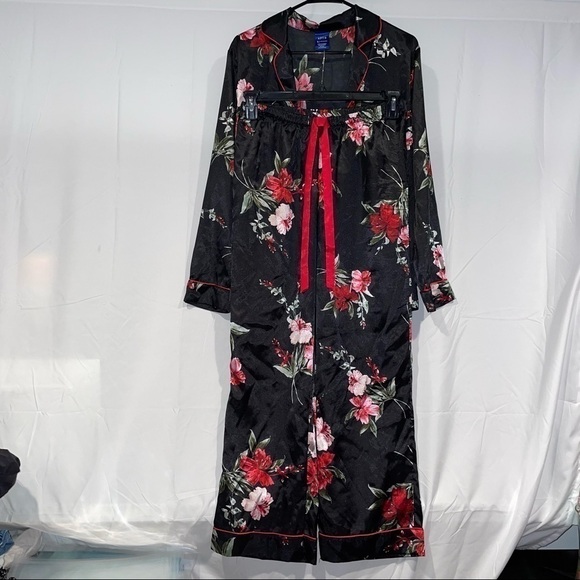 APT. 9 Pajama Bottoms Floral Intimate Straight Leg Tie Waist Pull on Sleep Pants - Picture 1 of 6